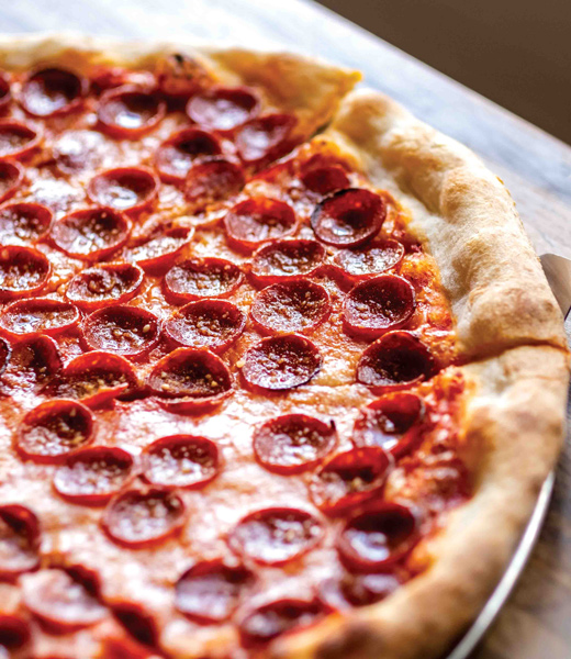 Pepperoni pizza at Luigi's West End Pizzeria