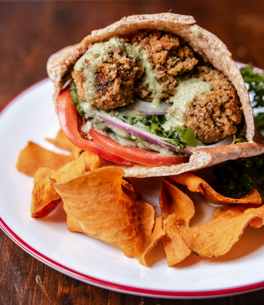 Country Life Vegan Restaurant falafel pockets